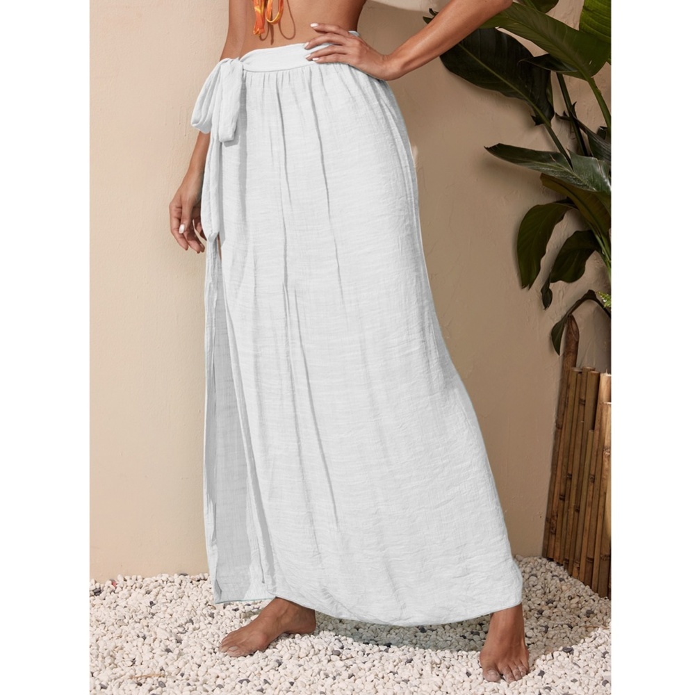 White Sarong Skirt Tie Side - Picture 10 of 15